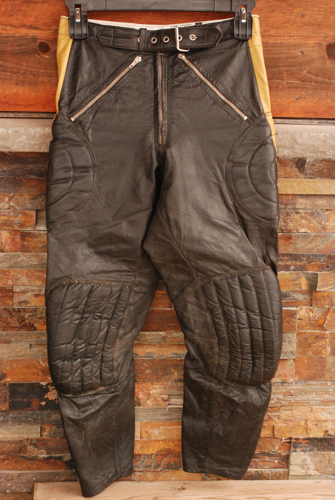 Vintage Leather Motorcycle Pants Torsten Hallman Broderna Halvarson 29 W x  26