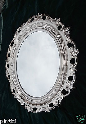 Comprar Espejo De Pared Plata Antigua Barroco 58x68 CM Moderno Ovalado Rococo 41 8