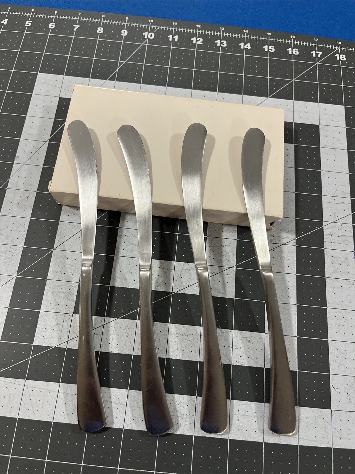 Studio William LARCH Stainless Steel Dinner Knives Set of 4 Flatware Replacements