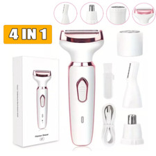 4 in 1 Women Electric Shaver Painless Rechargeable Lady Bikini Legs Hair Razor
