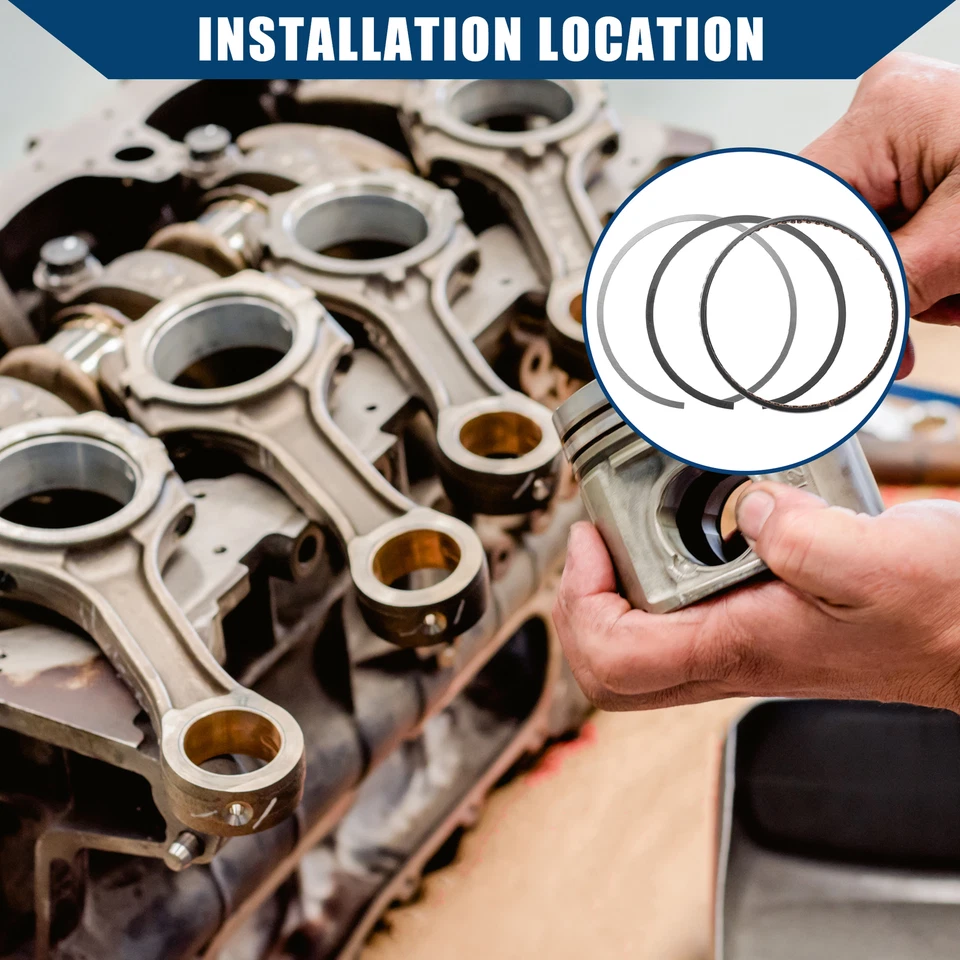 1 Set 13011-P3F-003 Piston Ring for Honda CR-V EX LX SE 2.0L L4 2001 Durable - Изображение 3 из 4