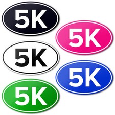 Autocollant anti-UV VINYLE PARE-CHOCS 5K - Autocollant voiture ovale course course cyclisme distance
