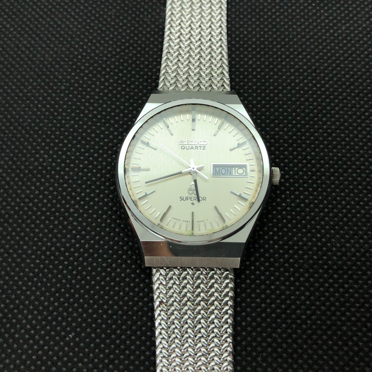 w1634] SEIKO 4883-8100 SUPERIOR Quartz New battery Vintage