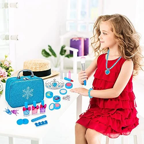 Kids Makeup Kit for Girl Toys, Washable Real Girl Makeup Kit Little  Princess Girls Toys, Children Pretend Play Make up Set Kids Toys for 3-10  Year