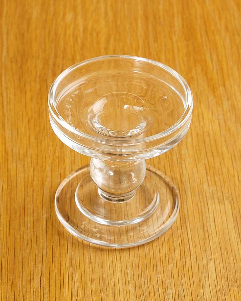 Reversible Glass Pillar or Dinner Candle Holders Small Medium Large