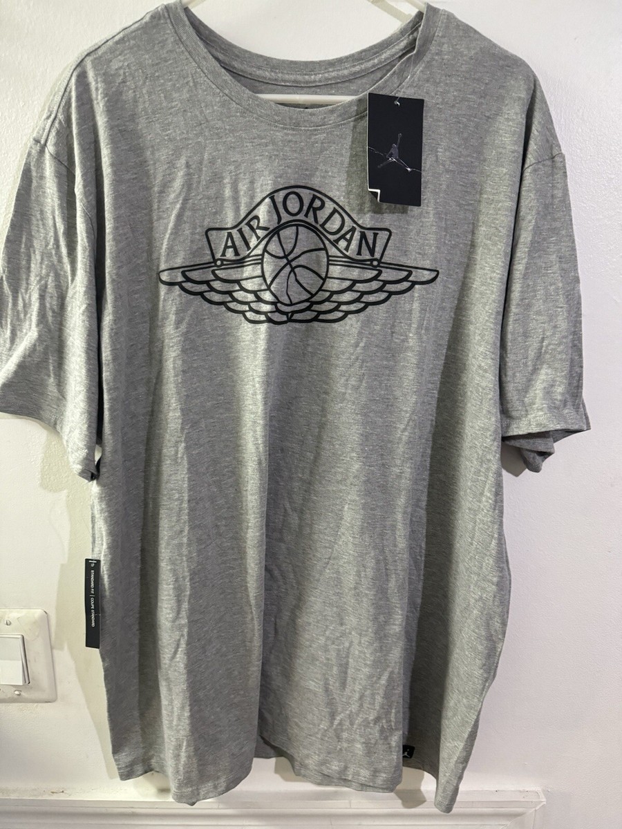 NWT Nike Air Jordan 1 wing logo tee sz 3XL Gray AR2831- 091 Acg
