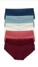 Felina Women's Small Stay In Place Hipster Panties 5 Pack - New