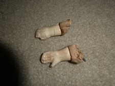 Set of Vintage 1930s Hollow Composition Girl Doll Arms 1 3/4" Long