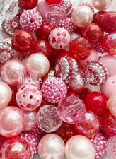 50 Pcs 20mm Valentine's Day Acrylic Bead, Gumball Beads, Bubblegum Beads 118