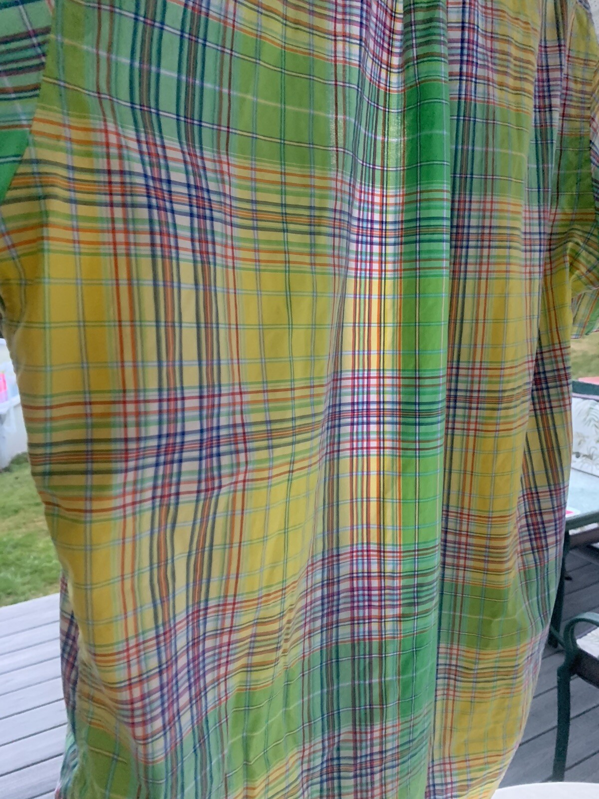 vintage Polo Ralph Lauren Striped Shirt Summer colorful Plaid button down Sz M thumbnail 14