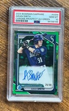 2024 Bowman Chrome Green Sapphire Auto Aidan Smith /99 RC PSA 10 #S4550