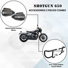 For Royal Enfield Shotgun 650 "Carbon Hand Guard & Evo Engine Guard" Accessories