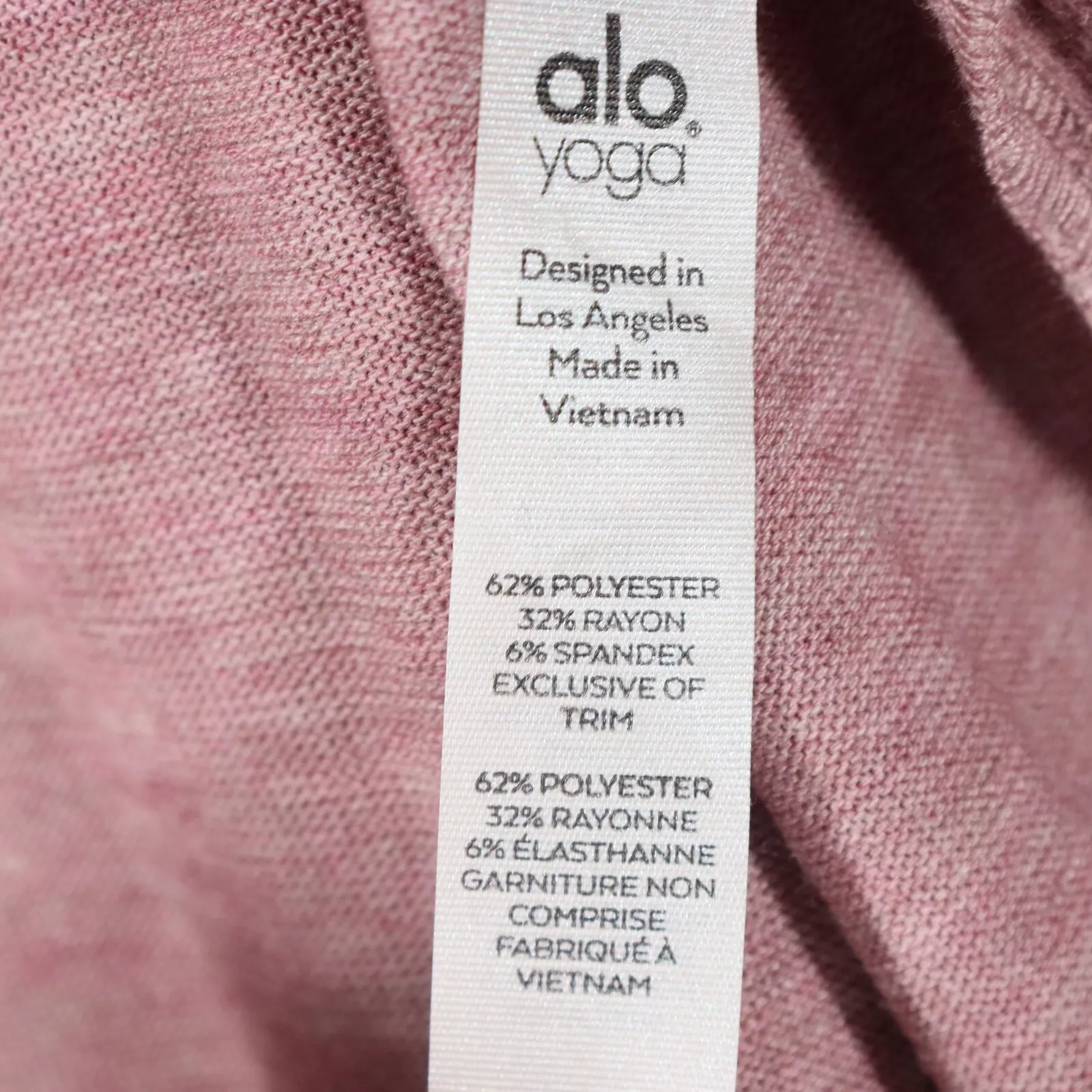 alo-yoga glimpse long sleeve athleisure heathered shirt