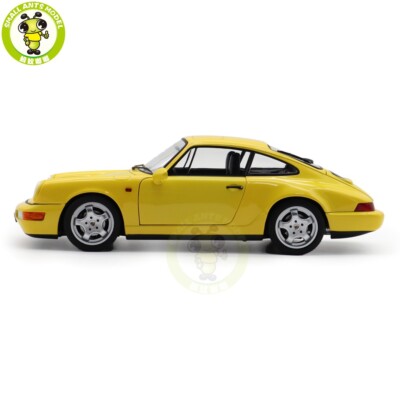 1/18 Norev 187328 Porsche 911 964 Carrera 2 1992 Yellow Diecast