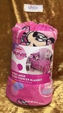 NEW Disney Minnie Mouse DREAMER Pink Extra Large Plush ToddlerBlanket 40 X 50?
