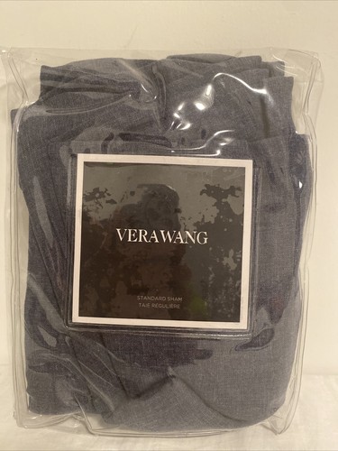 Vera Wang Melange Gauze Standard Sham, Blue ๐ - Picture 2 of 4