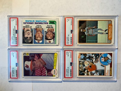 4 Rookie Graded Cards Cal Ripken Jr. All Brands PSA 5-8