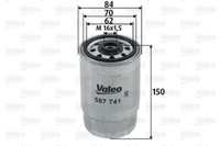 Valeo 587741 Kraftstofffilter FüR Kia Hyundai
