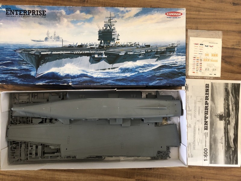 1/600 Kangnam NEW USS ENTERPRISE CVN-65 1960 Aircraft Carrier *Builder Kit OOP