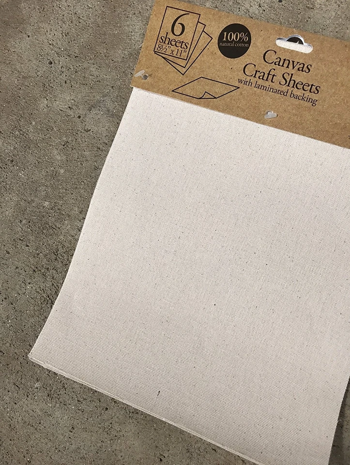 Lienzo Artesanía 6 Hojas 100% Natural, 8 1/2" x 11" para Impresión y Estampado Blanco Foto 2 de 2