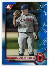2022 1st Bowman Draft Paper BLUE RC Parker Messick #BD-71! Guardians Rookie /150