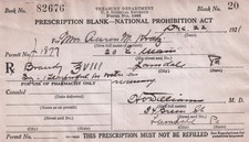 Antique 1921 Prohibition Brandy Prescription Doctor Pharmacy Bar Lansdale PA