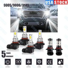 For Gmc Sierra 1500 2003-2006 - 6x 6000k Led Bulbs Combo Headlights Fog Lights For Gmc Sierra 1500 2003-2006 - 6x 6000k Led Bulbs Combo Headlights Fog Lights