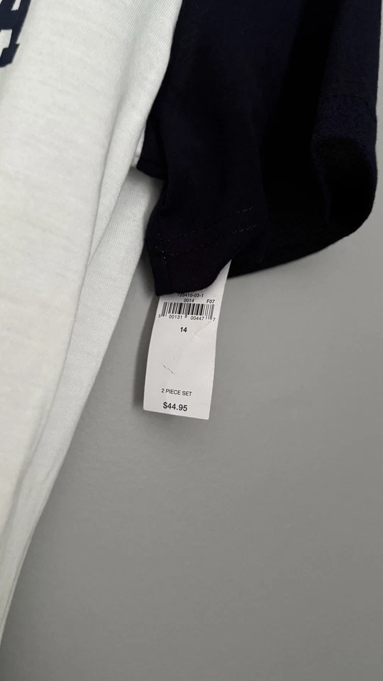 Gap Nueva Camiseta Niñas Talla 14 Solo Camiseta Incluida Azul/Blanco/Neón TA Foto 4 de 4