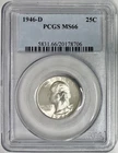 1946-D Silver Washington Quarter, PCGS MS-66