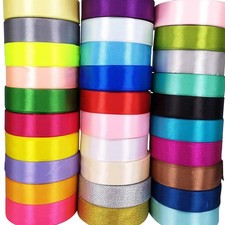 Assorted Satin Ribbon 1 Inch x 40 Yards for Bows Wrapping Party DIY Decor