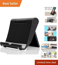 Sleek Multi-Angle Adjustable Cell Phone Stand - Travel-Friendly  Lightweight
