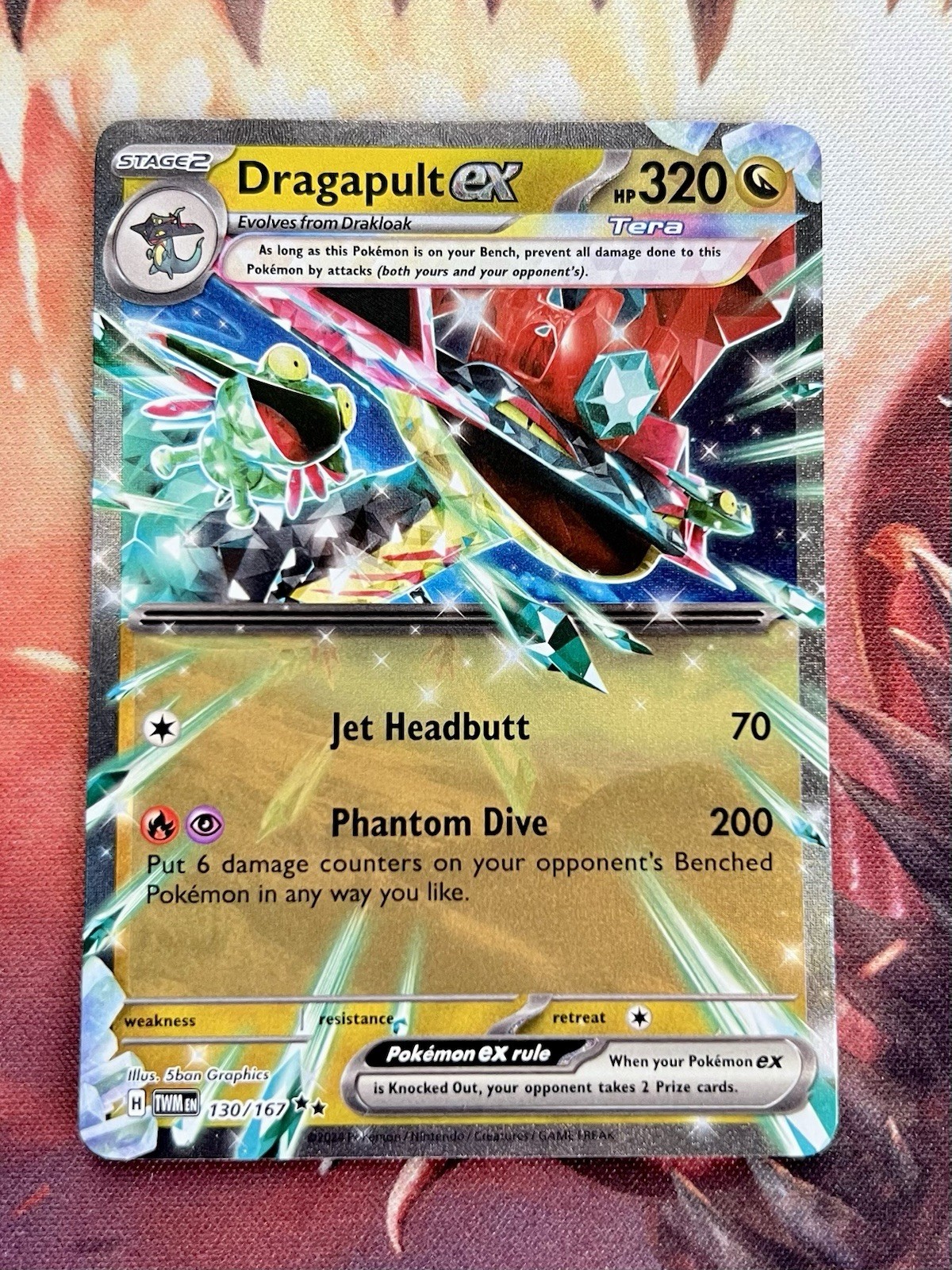 Dragapult ex 130/167 Pokemon Twilight Masquerade Holo Card TCG Near MINT ✨
