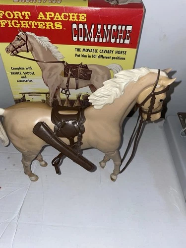 Vintage Marx Johnny West Comanche  Movable Horse, #1861B W/ Box Excellent Cond