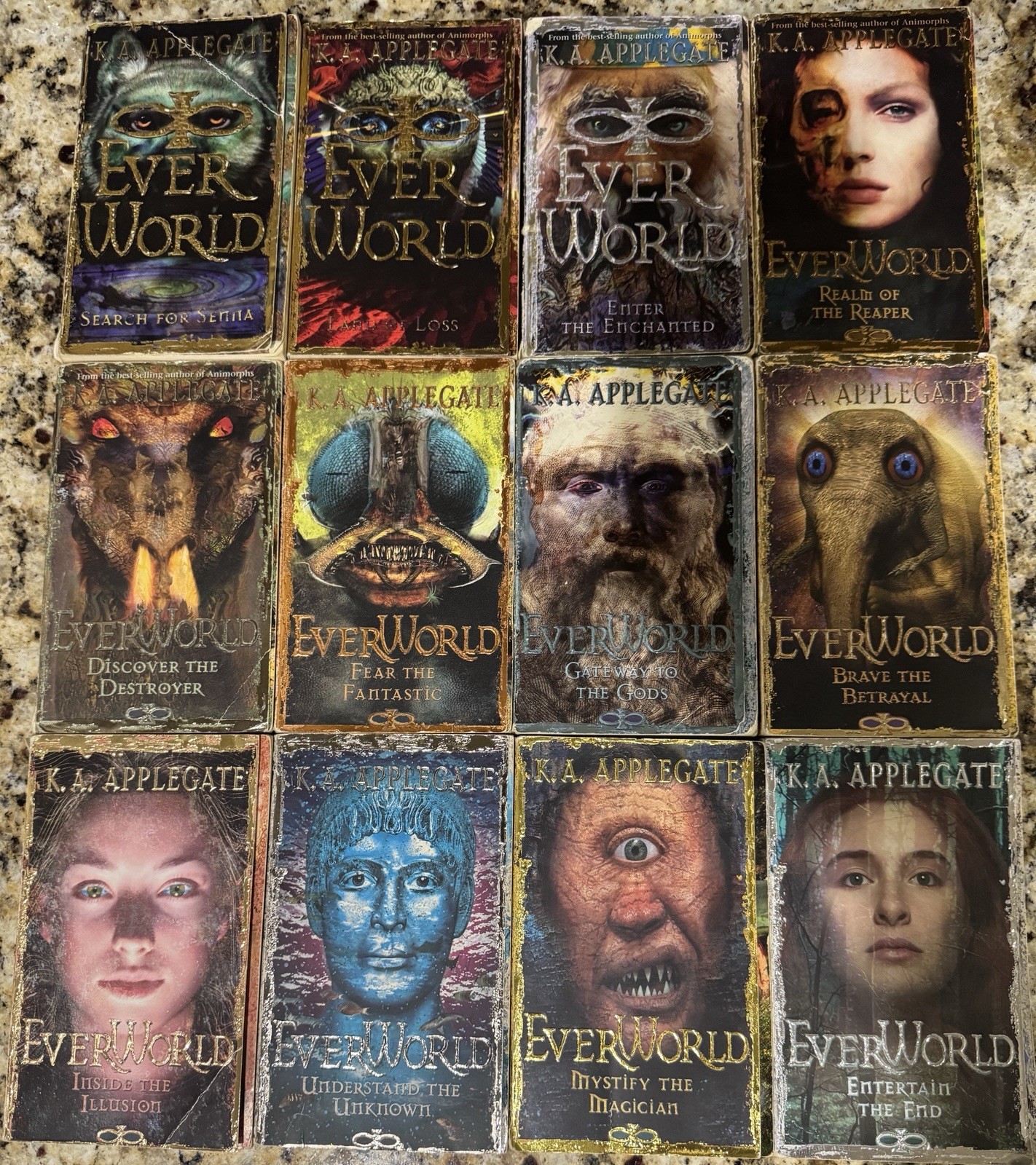 Everworld Complete Series, 12 Book LOT, Applegate, YA, Fantasy, Mythology