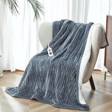 Heated Blanket Throw Size, Soft and Cozy Electric Heating Blanket for Bed, Autom