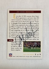 ART MONK 1992 PRO LINE PROFILES SIGNED AUTOGRAPH CARD 3 of 9 HOF REDSKINS AUTO