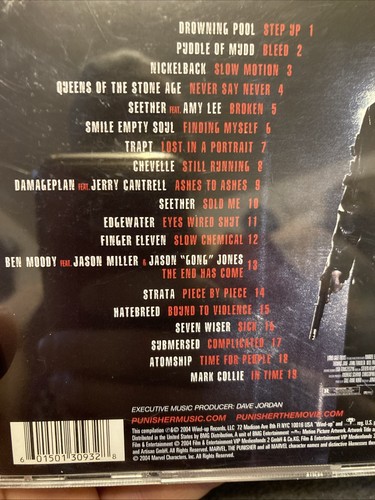 THE PUNISHER The Album Soundtrack Drowning Pool Seether Chevelle Damageplan Rock - Picture 8 of 9