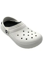 Crocs Kid's Unisex Lined Classic Clog White/Smoke