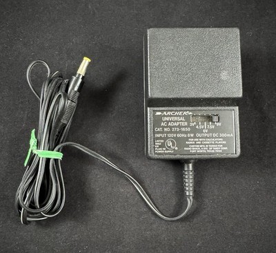 Archer Universal AC Adapter Cat. 273-1650 Radio Shack Tandy 3V 9V