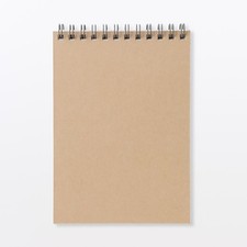 MUJI Kraft cover Double Ring Memo A6 size 40 sheets 5mm grid 148 x 105 mm