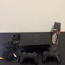 Sony PlayStation 2 Console SCPH-50001. 4 games included, Two OEM controllers