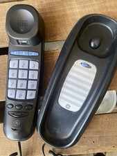Wall Desk Black Corded Phone GE 29255GC2 12 Number Memory Large Lighted Buttons