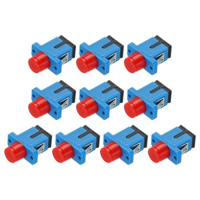 Fiber Optical Adapter FC-SC/UPC Plastic Flange Single Mode Simplex Adapter 10pcs