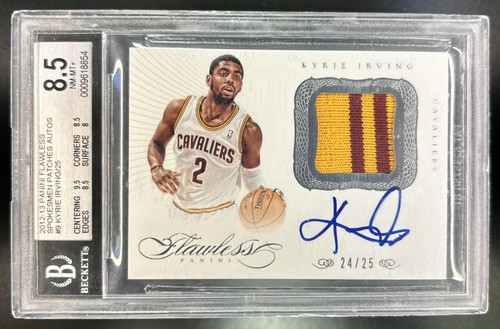 2012-13 Panini Flawless Kyrie Irving Spokesmen Patches Auto RC #/25 BGS 8.5/10