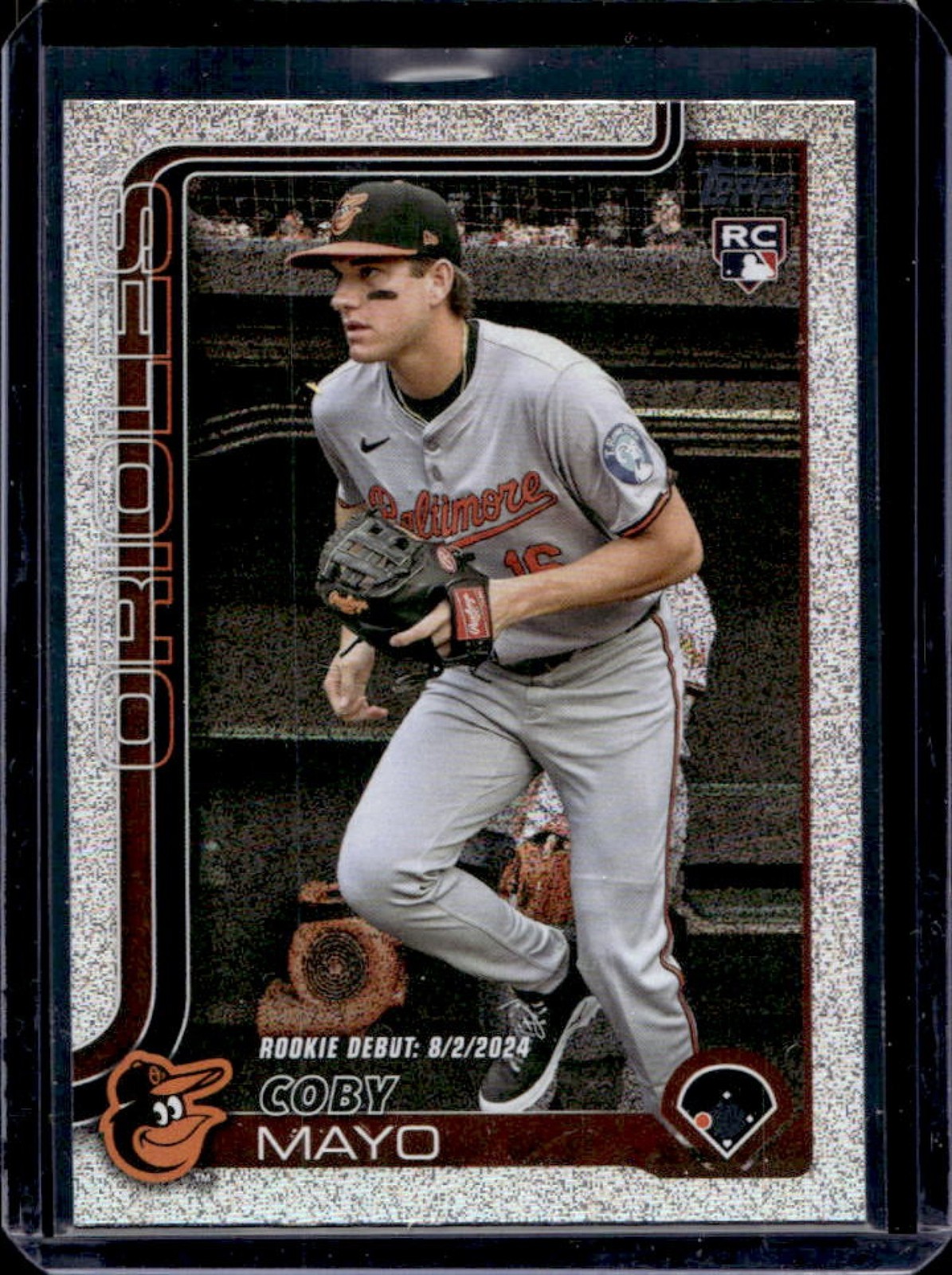 2025 Topps Update Coby Mayo RC HTA Sandglitter Rookie Debut #US282 Orioles