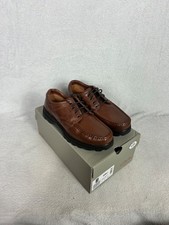 Clarks, Men's Brown Leather Lace Up Line Shore Shoes, Size UK 9 Extra Wide - New