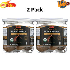 Organic Black Garlic Naturally Cured Sweet Whole Bulbs 5 oz Jar Pack of 2 NEW