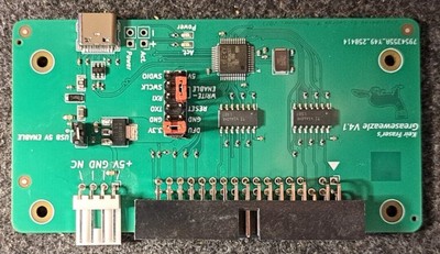 greaseweazle 4.1, USB Floppy Disk Controller,  Aufgebaut, Firmware aufgespielt