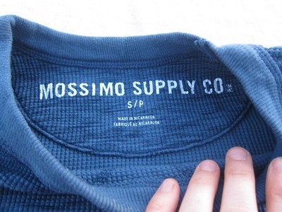 Mossimo Supply Co Mens Long Sleeve 100% Cotton Blue T-Shirt Size S
