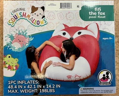 Squishmallow Ring Float Fifi the Fox Pool Float 48x42in New in Box
